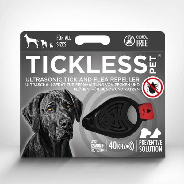 Ultraskaņas pretērču ierīce suņiem un kaķiem Tickless Pet melna